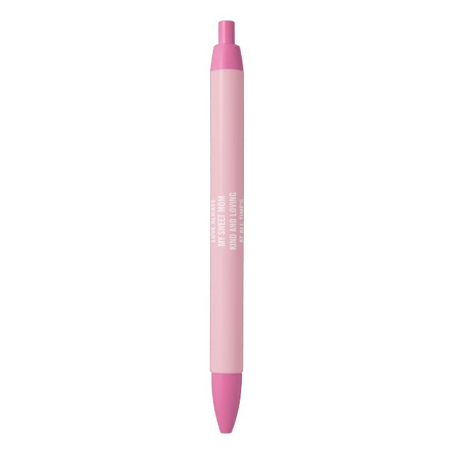 Kundenspezifischer rosa Ordnungs-Stift-blaue Tinte Kugelschreiber (Vorderseite Vertikal)
