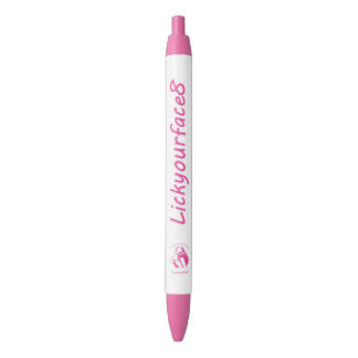 Kundenspezifischer rosa Ordnungs-Stift, schwarzer Kugelschreiber