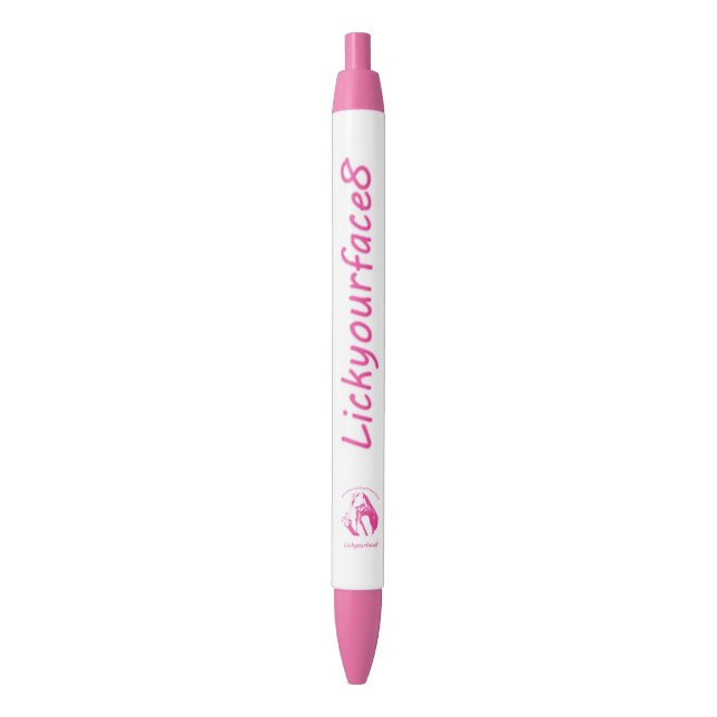 Kundenspezifischer rosa Ordnungs-Stift, schwarzer Kugelschreiber (Vorderseite Vertikal)