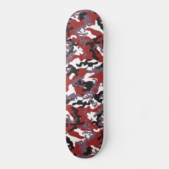 Kundenspezifischer roter CamouflageSkateboard Skateboard (Vorderseite)