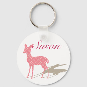Kundenspezifischer Schlüsselanhänger "Rosa Bambi "