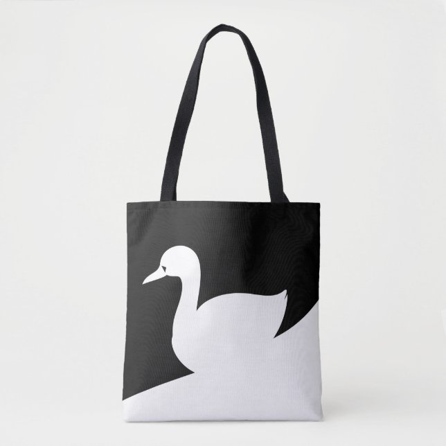 Kundenspezifischer Schwan ganz vorbei - drucken Tasche (Vorderseite)
