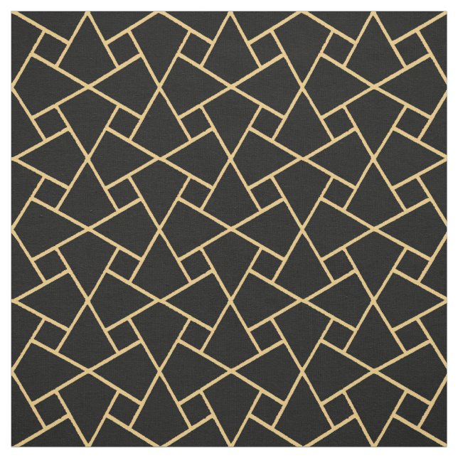 Kundenspezifischer schwarzer Gold-Effekt Stoff (Muster)