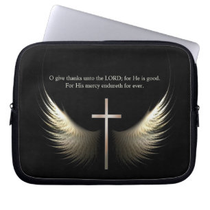 Kundenspezifischer Scripture-christliches Kreuz Laptopschutzhülle