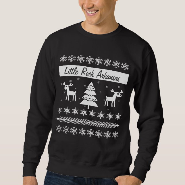 Kundenspezifischer Stadt-Namen-hässliches Sweatshirt (Vorderseite)