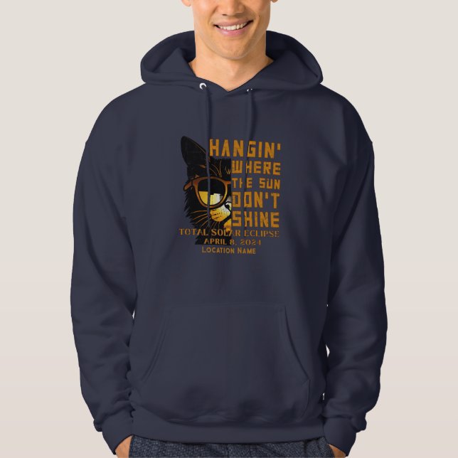 Kundenspezifischer Standort Gesamtsolarausschnitt  Hoodie (Vorderseite)