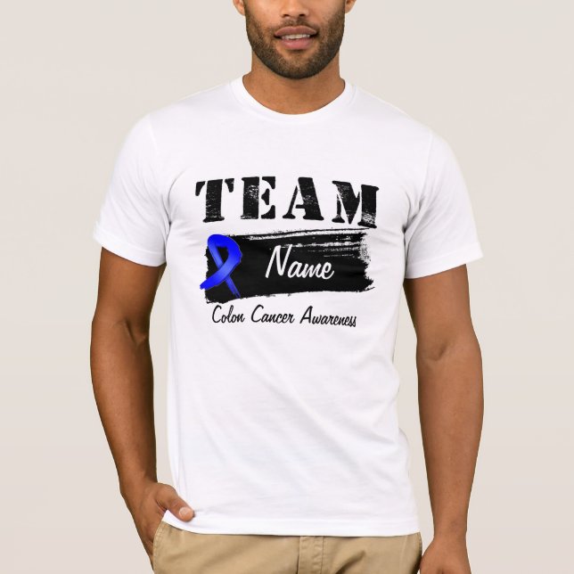 Kundenspezifischer Team-Name - Darmkrebs T-Shirt (Vorderseite)
