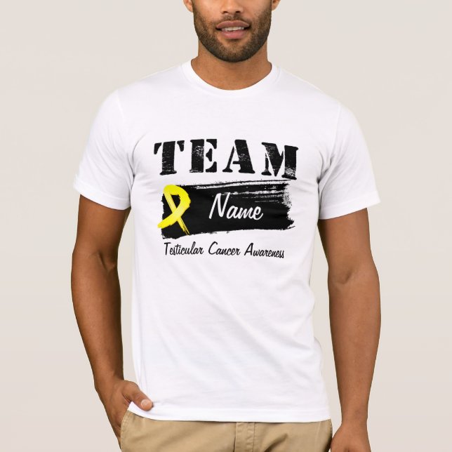 Kundenspezifischer Team-Name - Hodenkrebs T-Shirt (Vorderseite)