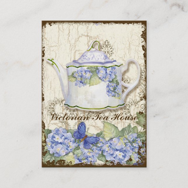 Kundenspezifischer Tee-Kaffeeshoppe-elegante Visitenkarte (Vorderseite)