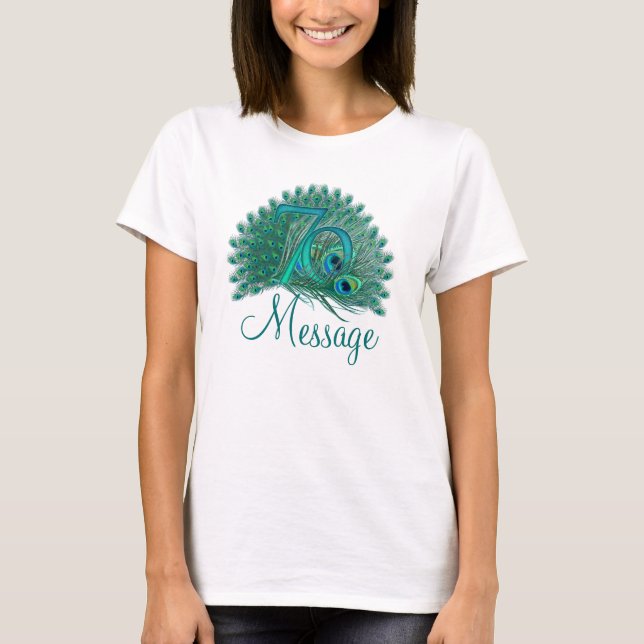 Kundenspezifischer Text 70. T-Shirt (Vorderseite)
