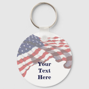 Kundenspezifischer Text-amerikanische Schlüsselanhänger
