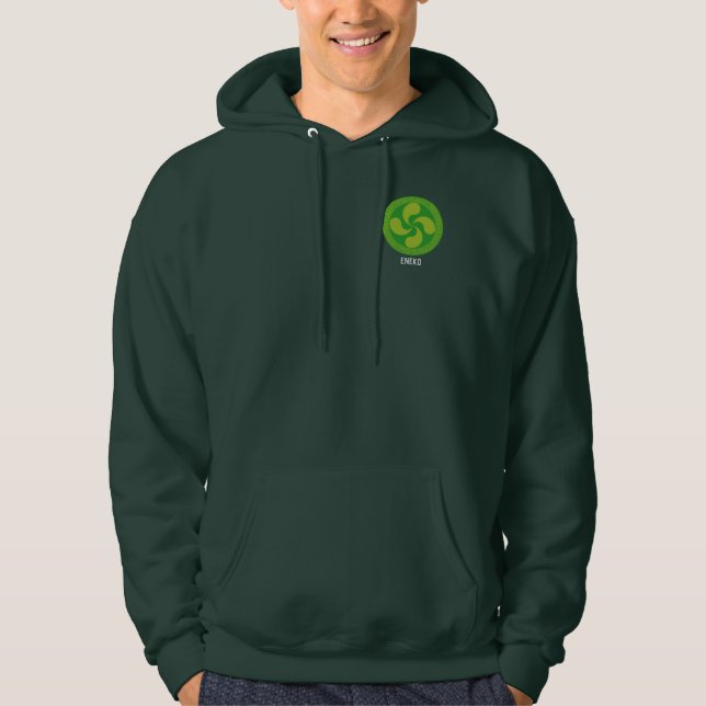 Kundenspezifischer Text, Baskenlandsymbol: Hoodie (Vorderseite)