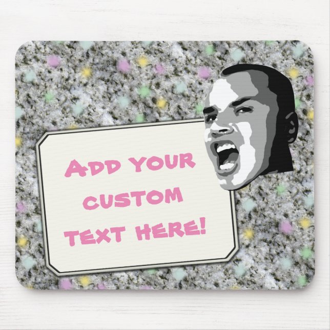 Kundenspezifischer Text-Ruf auf Girly Mousepad (Vorne)