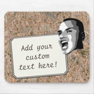 Kundenspezifischer Text-Ruf auf neutraler Mousepad