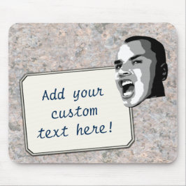 Kundenspezifischer Text-Ruf auf neutraler Mousepad