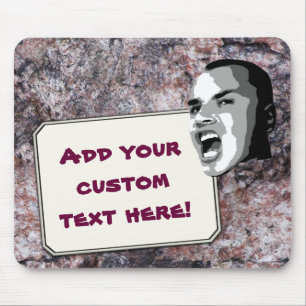 Kundenspezifischer Text-Ruf auf rosa Mousepad