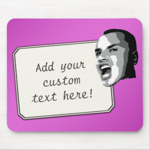 Kundenspezifischer Text-Ruf auf Steigungs-Rosa Mousepad