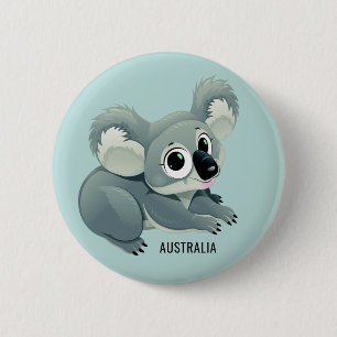 Kundenspezifischer Textknopf des niedlichen Koala Button