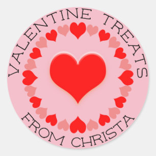 Kundenspezifischer Valentine-Leckerei-Kreis des Runder Aufkleber