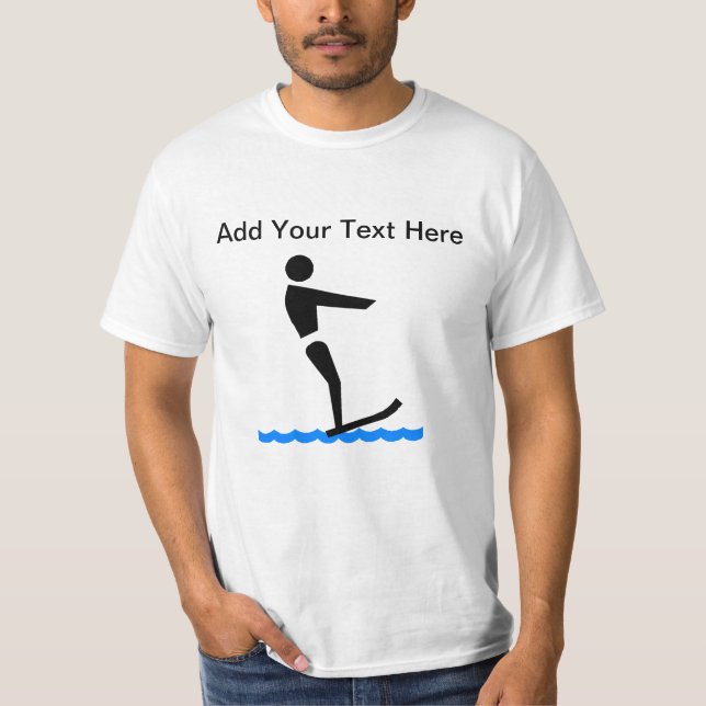 Kundenspezifischer Wasserski T-Shirt (Vorderseite)