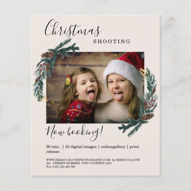 Kundenspezifischer Weihnachts-Foto-Flyer Flyer (Vorne)
