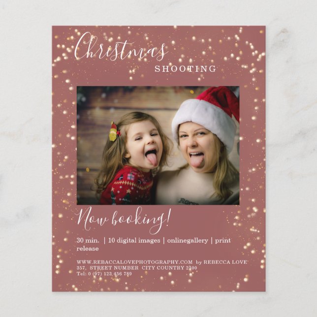 Kundenspezifischer Weihnachtslichter Foto Flyer (Vorne)