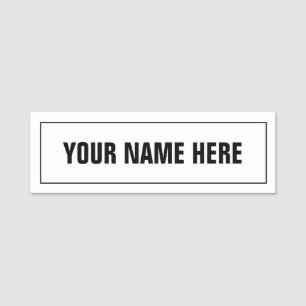 Kundenspezifischer weißer namensschild
