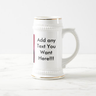 Kundenspezifischer weißer Stein mit Bild und Text Bierglas