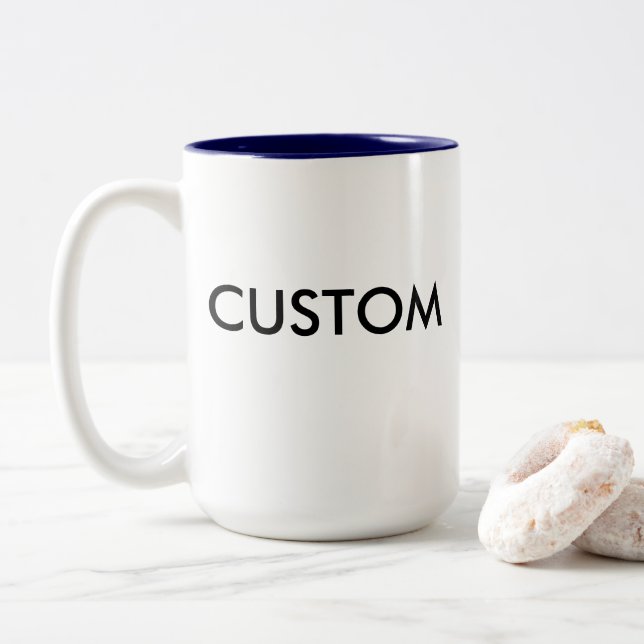 Kundenspezifischer Zwei-Ton große 15oz Tasse - (Mit Donut)