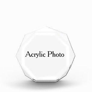 kundenspezifisches Acryl-Achteck Fotoblock