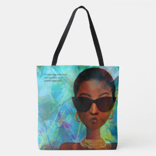 Kundenspezifisches Aqua-wilde schwarze Kunst Tasche