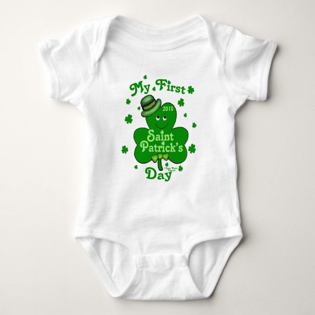 Kundenspezifisches Baby-ersten St Patrick Tag Baby Strampler (Vorderseite)