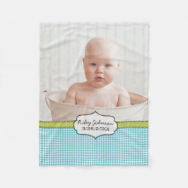 Kundenspezifisches Babyjungen-Fotonamen- und Fleecedecke