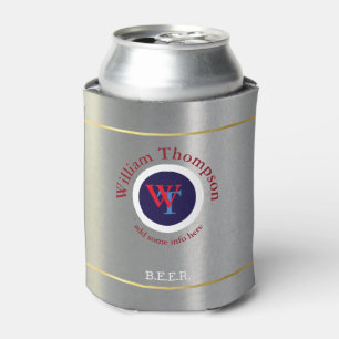 kundenspezifisches Biermonogramm (Name u. Dosenkühler
