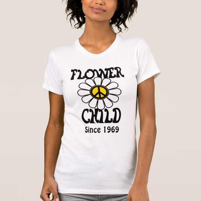 Kundenspezifisches Blumen-Kind T-Shirt (Vorderseite)