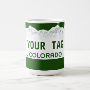 Kundenspezifisches Colorado-Kfz-Kennzeichen Kaffeetasse
