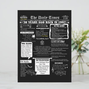 Kundenspezifisches Design 30. Geburtstag Einladung