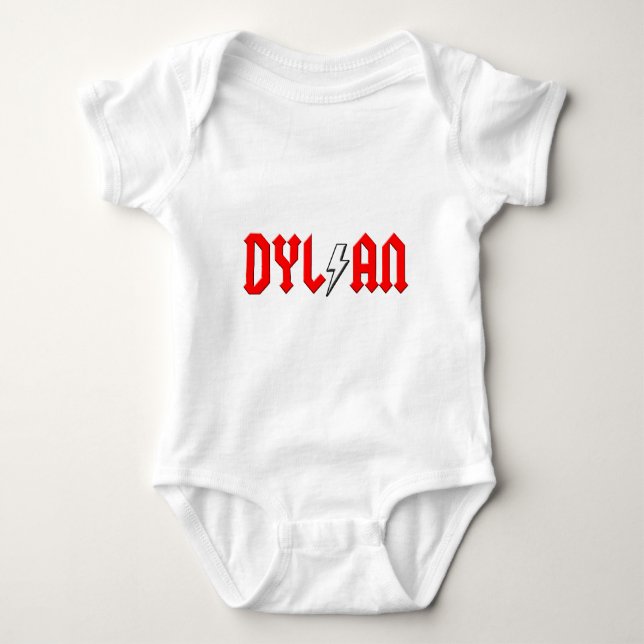 kundenspezifisches DYLAN-Rock-and-RollShirt Baby Strampler (Vorderseite)