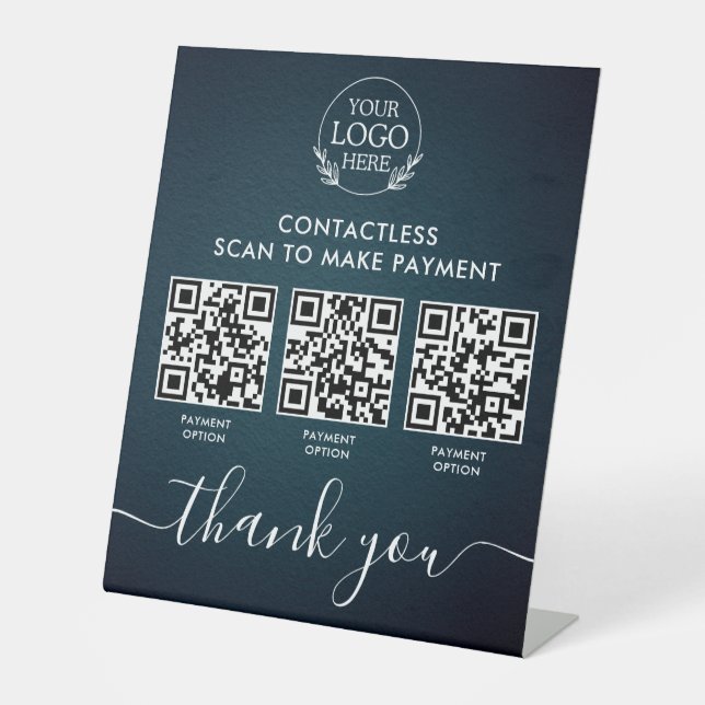 Kundenspezifisches Endkundenwerbung mit Multi-QR-C Sockelschild (Vorderseite)