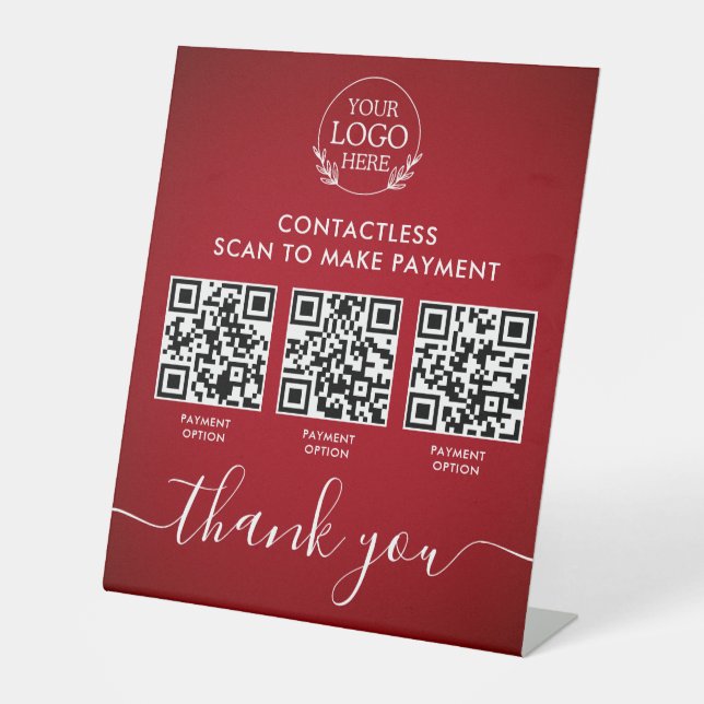 Kundenspezifisches Endkundenwerbung mit Multi-QR-C Sockelschild (Vorderseite)