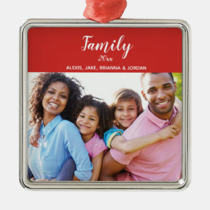 Kundenspezifisches Familien-Foto Ornament Aus Metall