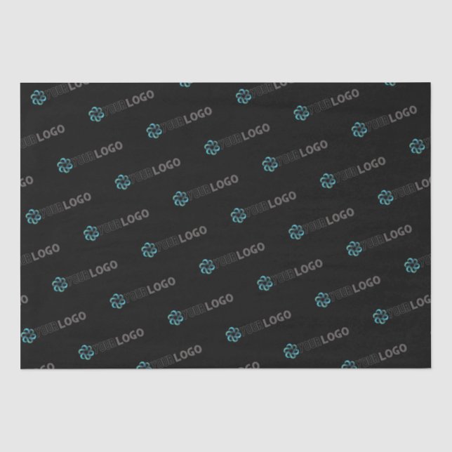 Kundenspezifisches Firmenlogo schwarze Verpackung Seidenpapier (Vorderseite)