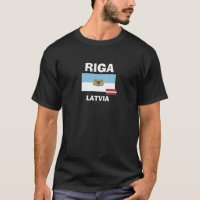 Kundenspezifisches Flaggen-Shirt Rigas Lettland