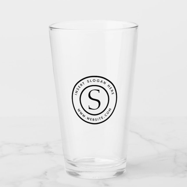 Kundenspezifisches förderndes Monogramm Glas (Vorderseite)