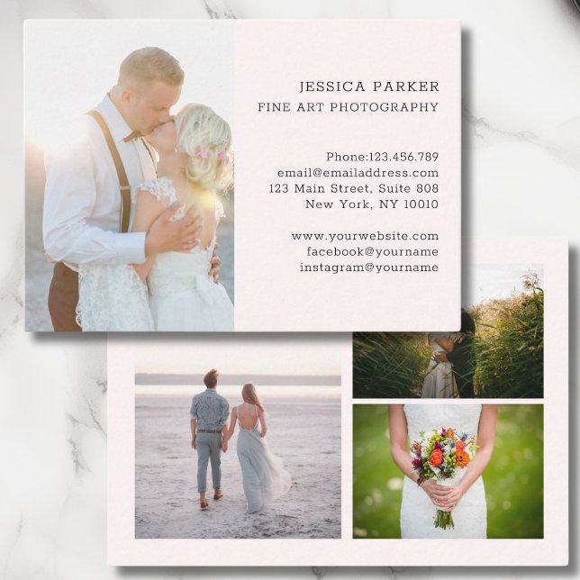 Kundenspezifisches Foto 4 Foto Visitenkarte (Customer specific 4 photo photography business card)