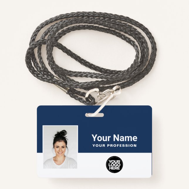 Kundenspezifisches Foto, Bar, Logo, Lanyard Ausweis (Vorderseite mit Schlüsselband)