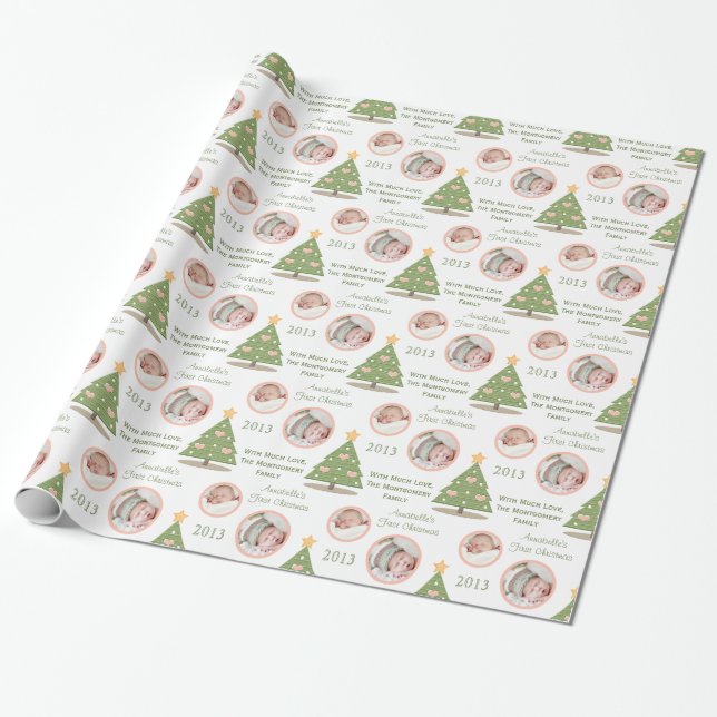 Kundenspezifisches Foto-erstes Geschenkpapier (Ungerollt)
