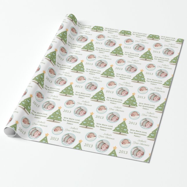Kundenspezifisches Foto-erstes Geschenkpapier (Ungerollt)