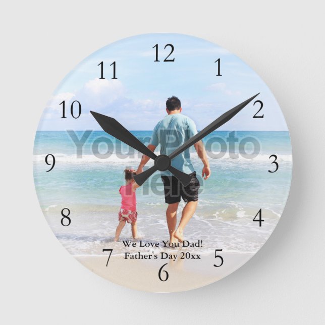 Kundenspezifisches Foto farbenreich mit dem Runde Wanduhr (Vorderseite)