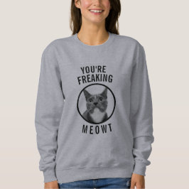 Kundenspezifisches Foto flippen Sie Meowt lustiges Sweatshirt